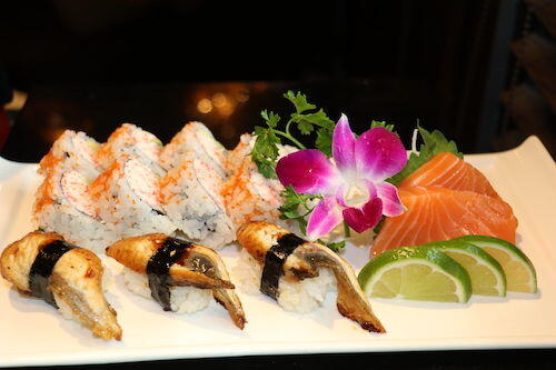 Salmon Sashimieel Sushicali Rolls